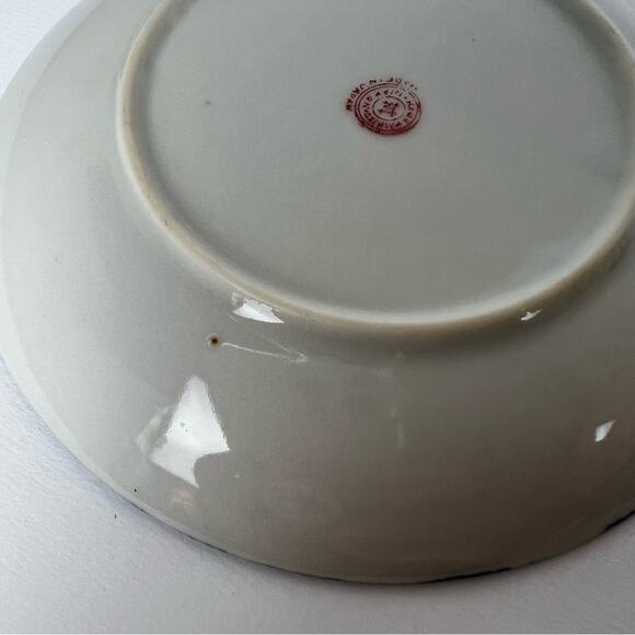 Vintage Chikaramachi Lavender & Peach Bird Floral Hand Painted Teacup Saucer Set - Picture 13 of 15